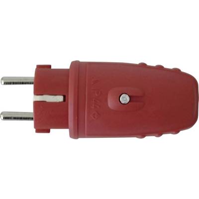 N & L 17187 Schutzkontaktstecker Gummi  230 V Rot IP44