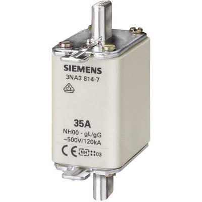 Siemens 3NA38147 NH-Sicherung   Sicherungsgröße = 00  35 A  500 V/AC, 250 V/AC 3 St.