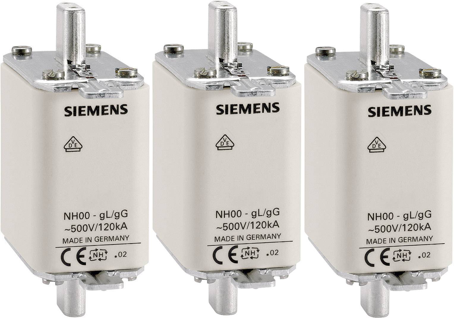 250 V/AC Siemens 3NA3824 NH-Sicherung Sicherungsgröße = 000 80 A 500 V/AC 