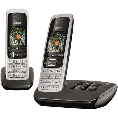 Gigaset C430A Duo DECT, GAP Schnurloses Telefon analog  Anrufbeantworter, Headsetanschluss, Babyphone, Freisprechen Silb