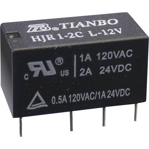Tianbo Electronics HJR1-2C-L-12VDC Printrelais 12 V/DC 2 A 2 Wechsler 1 St.