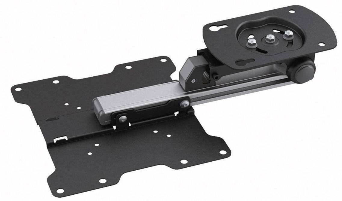Montagehalterung mit verstellbarem Arm, geeignet für TV- oder Monitorbefestigung. Schwarz, robustes Design.