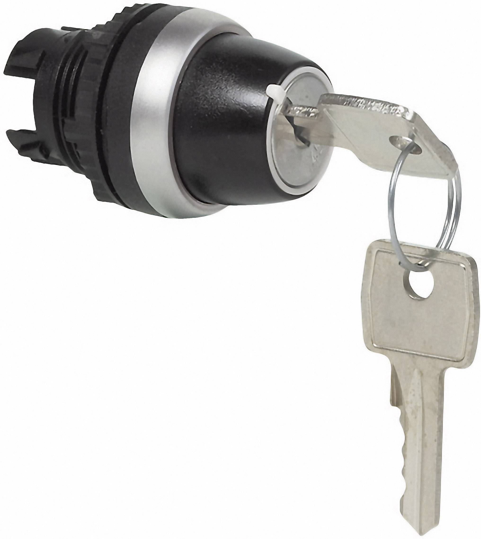BACO L21LB00 Schlüsselschalter Frontring Kunststoff, verchromt Schwarz, Chrom 1 x 45 ° 1 St.