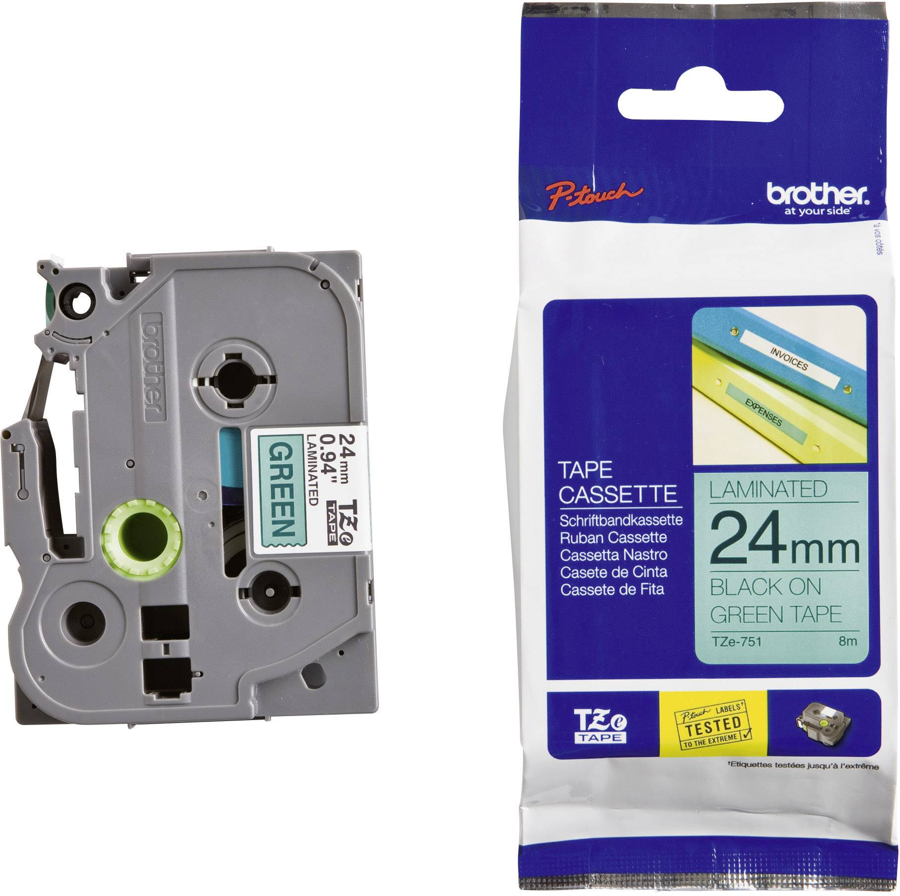 BROTHER TZE-751 LAMINATED TAPE 24mm 8m