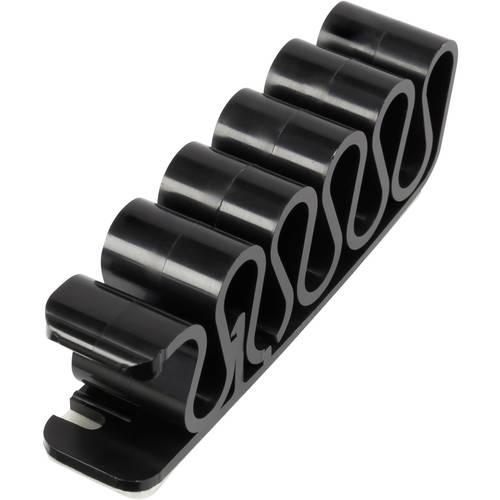 TRU COMPONENTS Kabelclip selbstklebend 630913 Bündel-Ø-Bereich 8 mm (max) Schwarz 1 St.