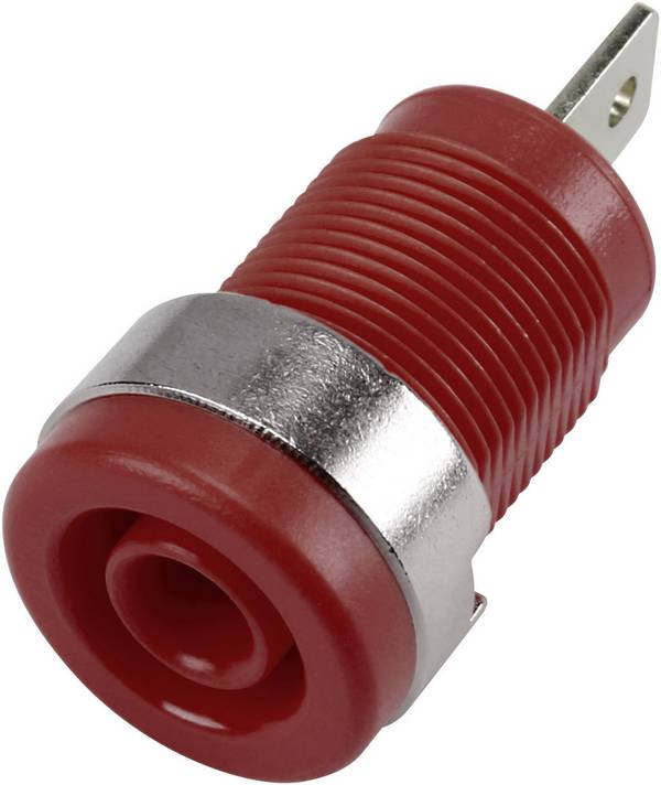 TRU COMPONENTS 6239C26DN Sicherheits-Laborbuchse Buchse, Einbau vertikal Stift-Ø: 4 mm Rot 1 St.