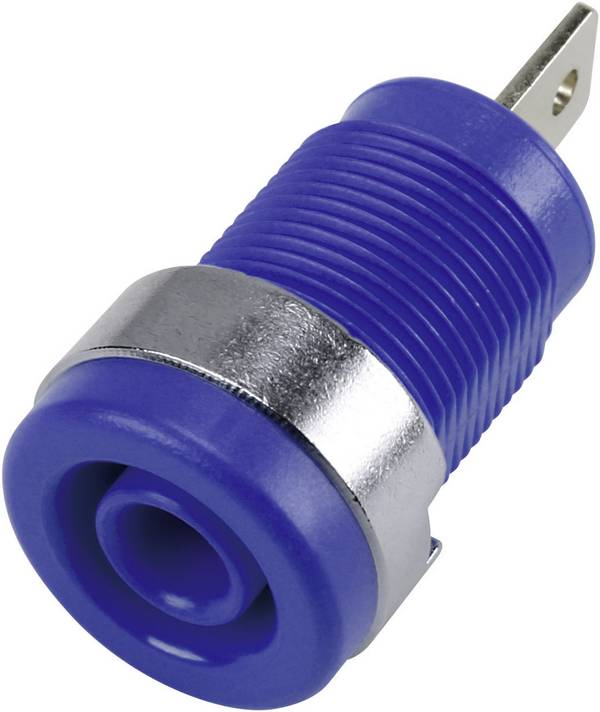 TRU COMPONENTS 6239C26FN Sicherheits-Laborbuchse Buchse, Einbau vertikal Stift-Ø: 4 mm Blau 1 St.