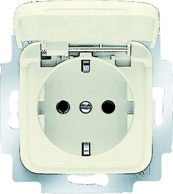 BUSCH JAEGER - Busch-Jaeger 20 EUK-212, CEE 7/3, 2P+E, Beige, 250 V, 16 A, 71 mm