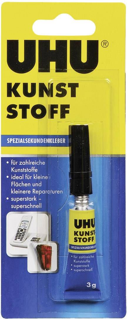 UHU Spezial-Sekundenkleber Kunststoff, 3 g Tube zur Klebung zahlreicher Kunststoffe, wie z.B. ABS (4