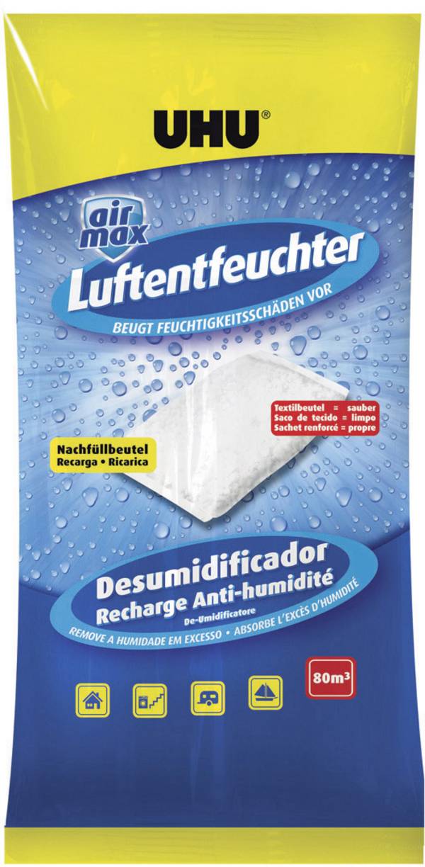 UHU Air Max Luftentfeuchter-Nachfüllbeutel 32 m²   Weiß