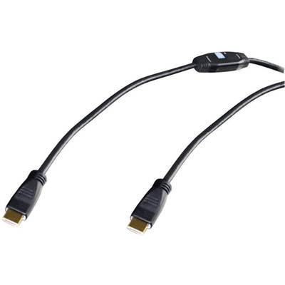 ASSMANN WSW HDMI Anschlusskabel HDMI-A Stecker, HDMI-A Stecker 15.00 m Schwarz   HDMI-Kabel