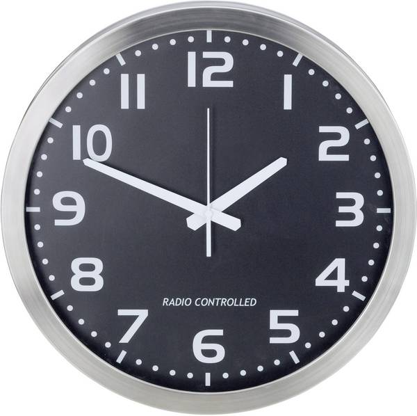 M601508 Funk Wanduhr 40 cm Aluminium