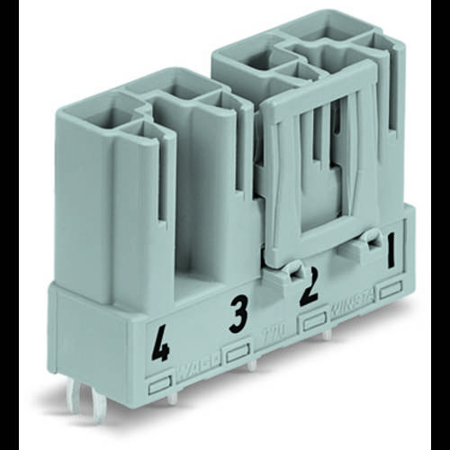 WAGO 770-854 Netz-Steckverbinder WINSTA MIDI Stecker, Einbau vertikal Gesamtpolzahl: 4 25 A Grau 50 St.