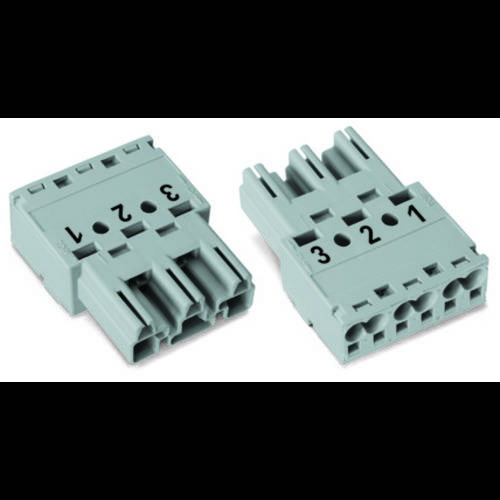 Thumbnail - WAGO 770-213 Netz-Steckverbinder WINSTA MIDI Stecker, gerade Gesamtpolzahl: 3 25 A Schwarz 100 St.
