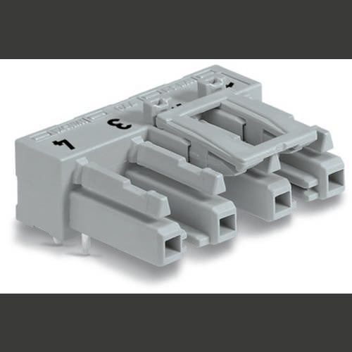 WAGO 770-824/011-000 Netz-Steckverbinder WINSTA MIDI Buchse, Einbau horizontal Gesamtpolzahl: 4 25 A Weiß 50 St.