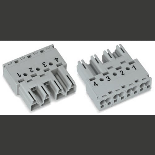 WAGO 770-1334 Netz-Steckverbinder WINSTA MIDI Stecker, gerade Gesamtpolzahl: 4 32 A Grün 50 St.