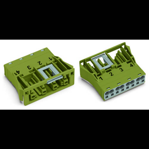 WAGO 770-2324 Netz-Steckverbinder WINSTA MIDI Buchse, gerade Gesamtpolzahl: 4 32 A Grün 100 St.