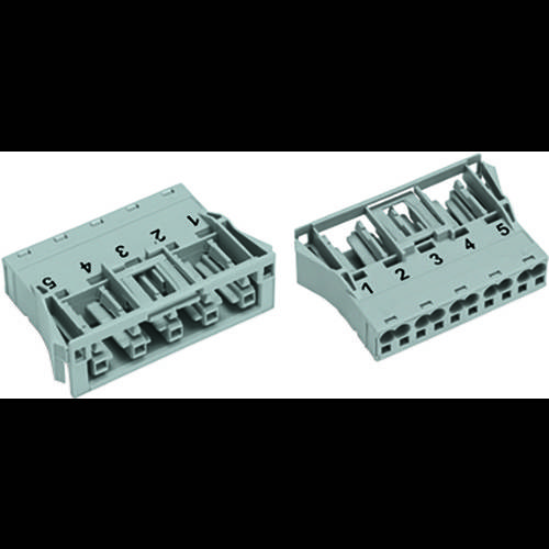 WAGO 770-745/060-000 Netz-Steckverbinder WINSTA MIDI Buchse, gerade Gesamtpolzahl: 5 25 A Grau 100 St.