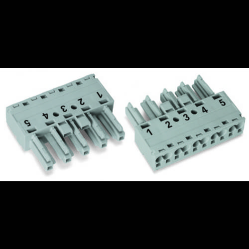 WAGO 770-285 Netz-Steckverbinder WINSTA MIDI Buchse, gerade Gesamtpolzahl: 5 25 A Pink 50 St.