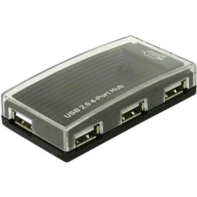Delock  4 Port USB 2.0-Hub  Schwarz