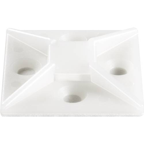 TRU COMPONENTS TC-HC3838203 Befestigungssockel selbstklebend 1593050 Bündel-Ø-Bereich 13.40 mm (max) 4fach einfädeln Tra...