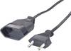 GAO 145605092 Strom Verlängerungskabel Schwarz 2.00 m H03VVH2-F 2X 0,75 mm²