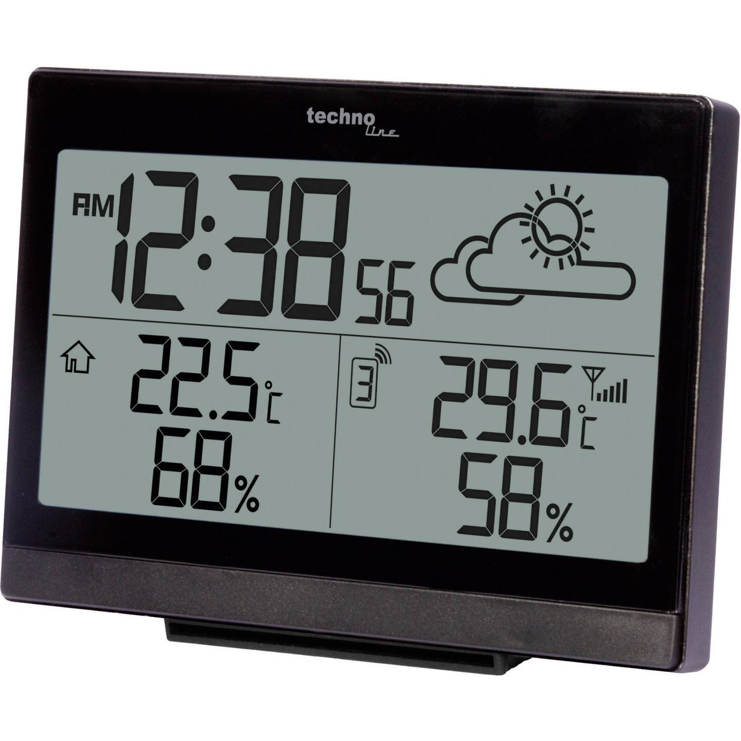 Funk-Wetterstation Techno Line WS 9252 Schwarz kaufen wetterstation mit funk