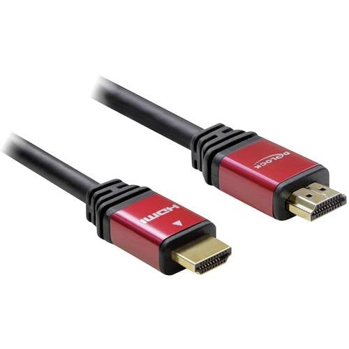 Thumbnail - Delock HDMI Anschlusskabel HDMI-A Stecker, HDMI-A Stecker 2.00 m Rot/Schwarz 84333 vergoldete Steckkontakte, mit Ferritk...