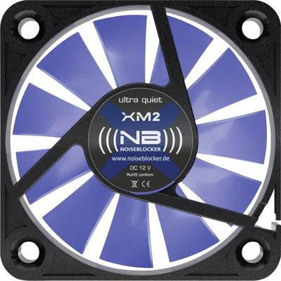 NoiseBlocker BlackSilent XM-2 PC-Gehäuse-Lüfter Schwarz, Blau (transparent) (B x H x T) 40 x 40 x 10 mm 