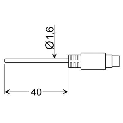 Greisinger GLF 401 MIN Luftfühler kalibriert (ISO) -25 bis 70 °C  Fühler-Typ Pt100