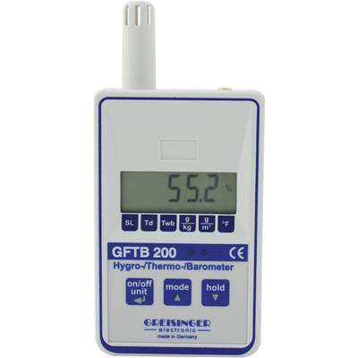 Greisinger GFTB 200 Luftfeuchtemessgerät (Hygrometer) kalibriert (ISO) 0 % rF 100 % rF Taupunkt-/Schimmelwarnanzeige