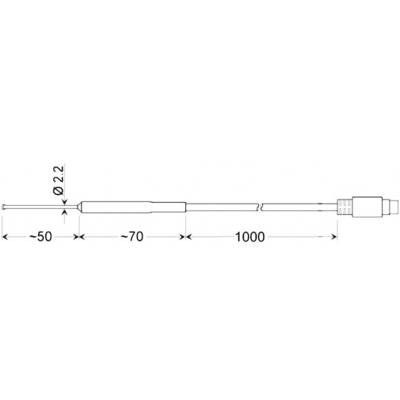 Greisinger GOF 401 Mini Oberflächenfühler kalibriert (ISO) -25 bis 70 °C  Fühler-Typ Pt100