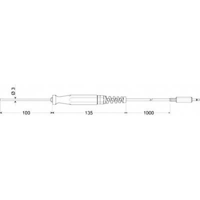 Greisinger GOF 175 Oberflächenfühler kalibriert (ISO) -25 bis 200 °C  Fühler-Typ Pt1000
