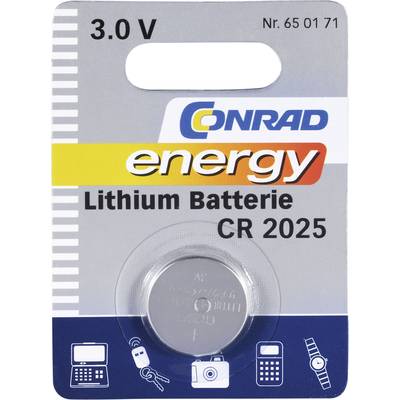 Passende Batterie, Typ CR 2025, bitte 2x bestellen