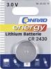 Conrad energy Knopfzelle CR2430 3 V 1 St. 270 mAh Lithium CR2430