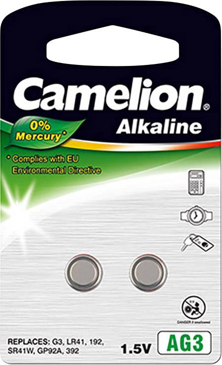 Camelion Knopfzelle LR41 1.5 V 2 St. 41 mAh Alkali-Mangan AG3-3
