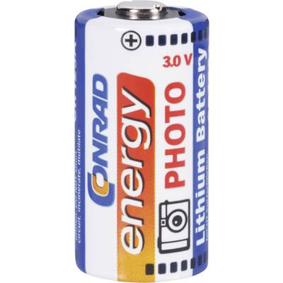 Conrad energy CR123 Fotobatterie CR-123A Lithium 1300 mAh 3 V 1 St.