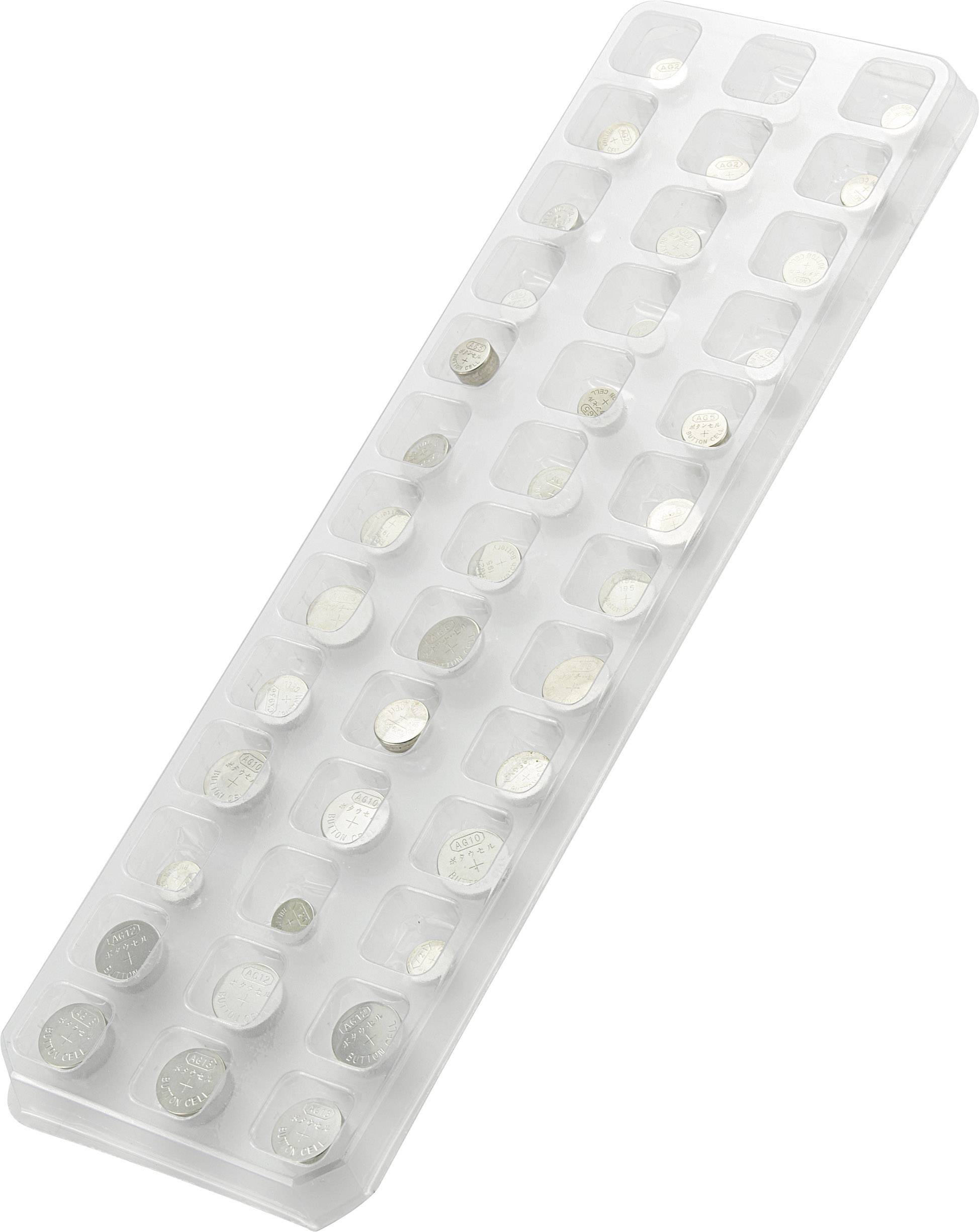 Conrad energy Knopfzellen-Set je 3x AG 1, AG 2, AG 3, AG 4, AG 5