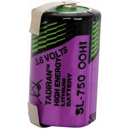 Thumbnail - Tadiran Batteries SL 750 T Spezial-Batterie 1/2 AA U-Lötfahne Lithium 3.6 V 1100 mAh 1 St.