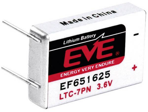 EVE EF651625 Spezial-Batterie LTC-7PN U-Lötpins Lithium 3.6 V 750 mAh 1 St.
