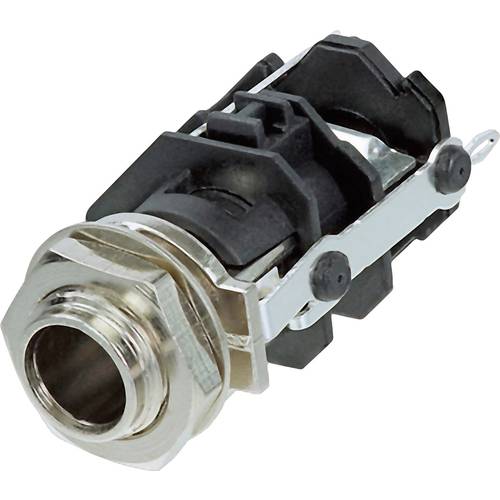 Rean AV RJ3VM Klinken-Steckverbinder 6.35 mm Buchse, Einbau vertikal Polzahl: 3 Stereo Schwarz 1 St.