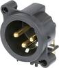 Neutrik NC3MAAH XLR-Steckverbinder Flanschstecker, Kontakte gewinkelt Polzahl: 3 Schwarz 1 St.