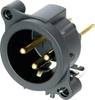 Neutrik NC3MAAV XLR-Steckverbinder Flanschstecker, Kontakte gerade Polzahl: 3 Schwarz 1 St.