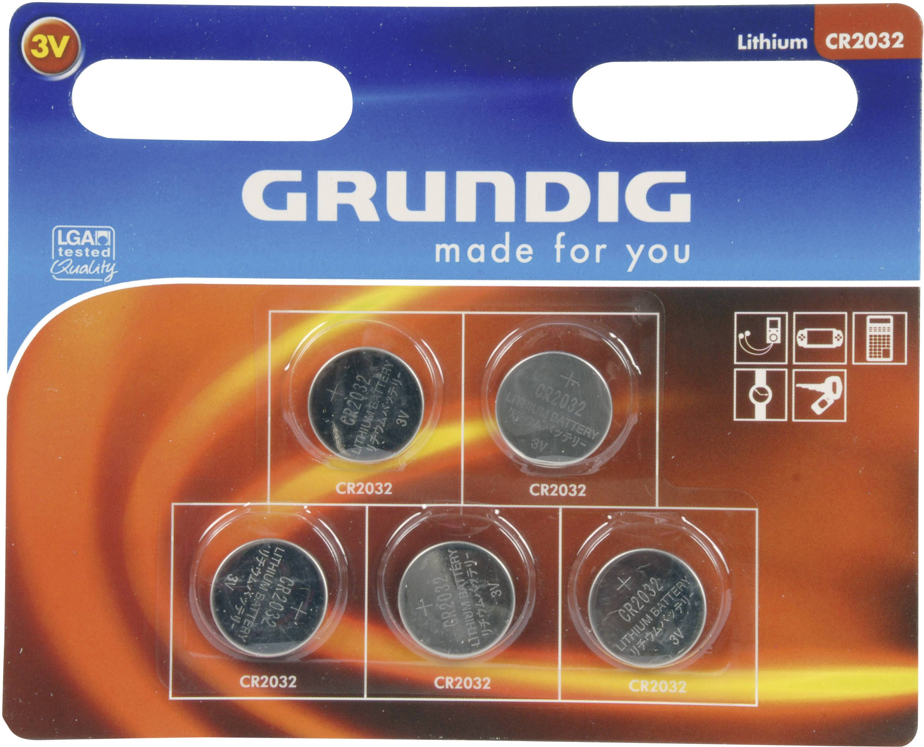 Grundig CR2032 Knopfzelle CR 2032 Lithium 185 mAh 3 V 5 St. kaufen