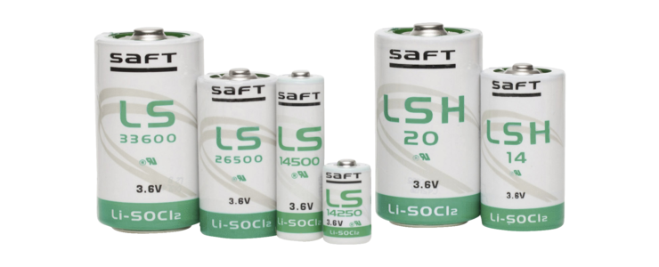 Saft – Piles spéciales 1/2 AA lithium →