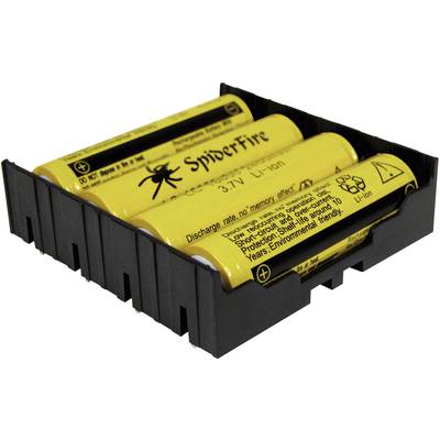 MPD BK-18650-PC8 Batteriehalter 4x 18650 Durchsteckmontage THT (L x B x H) 77.98 x 78.84 x 21.54 mm