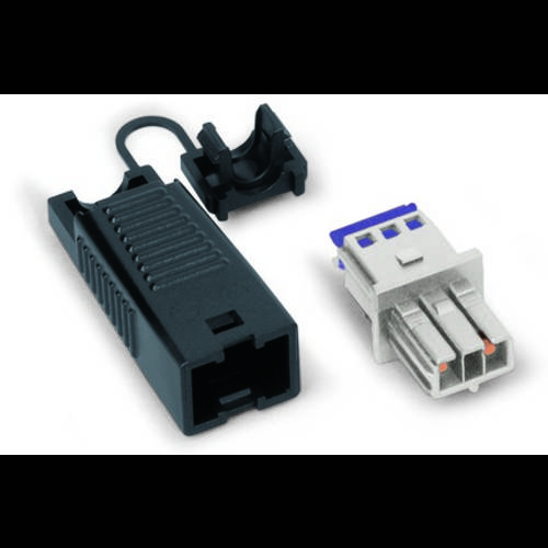 WAGO 893-1022 Netz-Steckverbinder WINSTA MINI Buchse, gerade Gesamtpolzahl: 2 3 A Lichtgrau 50 St.