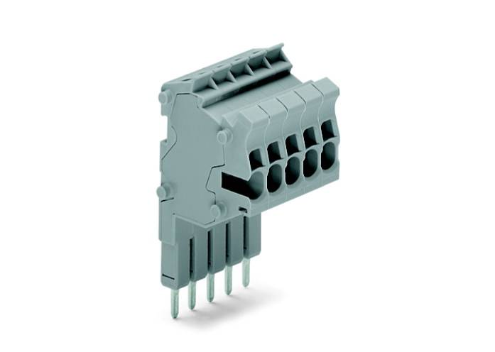 WAGO 2001-552 Klemmenleiste 4.20 mm Zugfeder Grau 25 St.