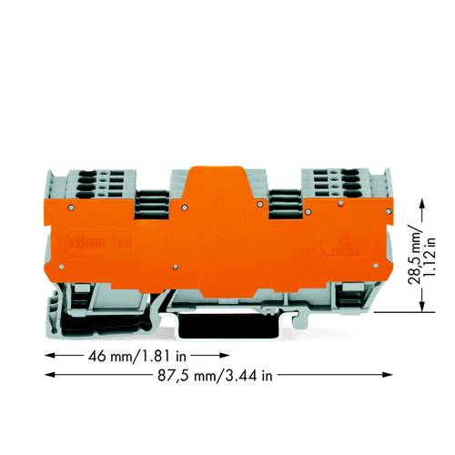 WAGO 769-194/769-319 Basisklemmenblock 5 mm Zugfeder Belegung: L Grau 5 St.