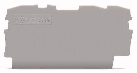 WAGO Abschluss-und 2000-1391 Zwischenplatte 0,7 mm dick grau 2000-